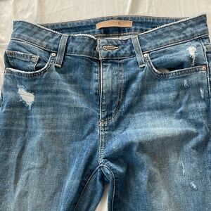 joes jeans size 28 blue wash distressed skinny jeans
